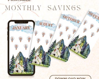 12 Month Saving Challenge Printable – Cash Stuffing
