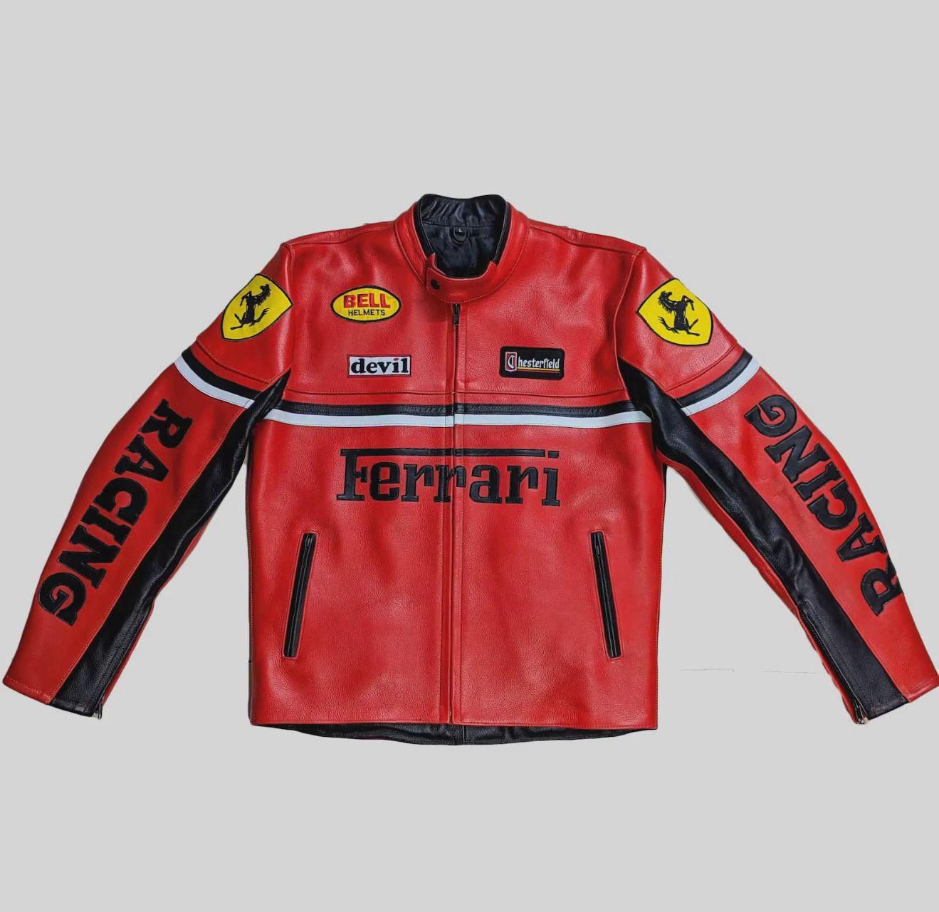 Ferrari red leather jacket - Etsy 日本