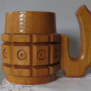 Vintage träölsten - Oktoberfestmugg, 1970-talet