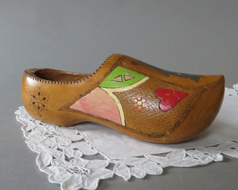 Zapato de madera Vintage holandés Holanda zapato molino Zuecos | Etsy