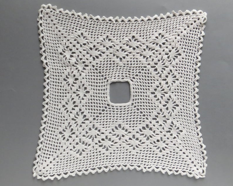 Vintage Crochet Doily White Doilies Square Doily Table Cloth Hand ...