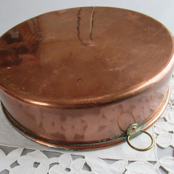 Antique Copper Baking Pan Wassbergs Boras Swedish Copper Mold Large Cake Pan Jello Mold Farmhouse Kitchen Wall Decor Old Copper Kitchenware