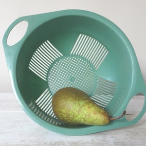 Vintage Colander Strainer Plastic Colander Green Colander Strainer