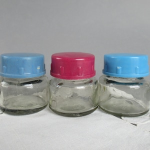 Vintage Apothecary Jar Set of 3 Bottle Glass Medicine Jar Empty Craft Bottle Chemistry Bottle Apothecary Jar Vintage Pharmacy Bottle