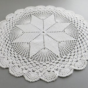 Vintage Crochet Doily White Doilies Vintage Cotton Doilies Round Doily Hand Crocheted Doily Easter Lace Doilies Vintage Linens
