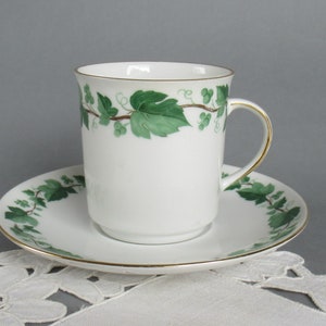 Vintage Coffee Set Winterling ROSLAU Bavaria Germany Green Grape Leaves Botanical Porcelain Bone China