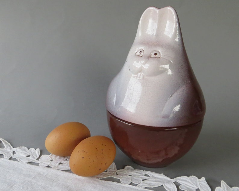 Vintage Easter Bunny Egg Holder Ceramic Bowl Dish Basket Container Storage Box Gift