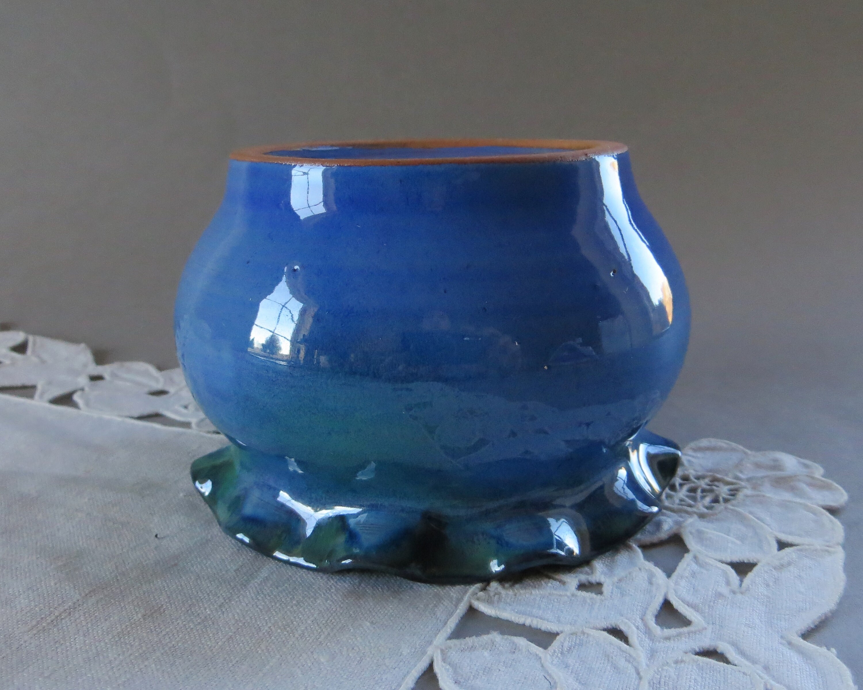 Vintage Blue Vase Ceramic Vase Pottery Vase Flower Vase Blue Etsy