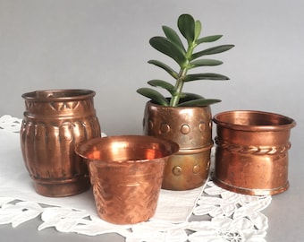 Vintage Copper Vase Hammered Copper Vase Embossed Copper Swedish Vintage Hand Tooled Vase Scandinavian Home Decor Sold Separately