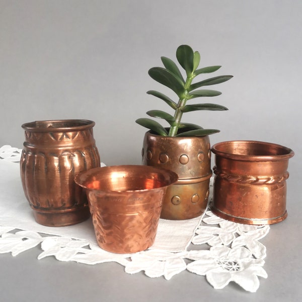 Vintage Copper Vase Hammered Copper Vase Embossed Copper Swedish Vintage Hand Tooled Vase Scandinavian Home Decor Sold Separately