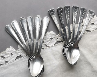 Vintage Stainless Steel Teaspoons, Floral Pattern, Set of 6 - Etsy