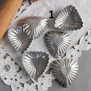 Vintage Cupcake Dosen Muffin Tart Dosen Mini Kuchenformen Formen Aluminium Backform Herz Rund Oval Schwedische Küche #1 HEART - 6pcs