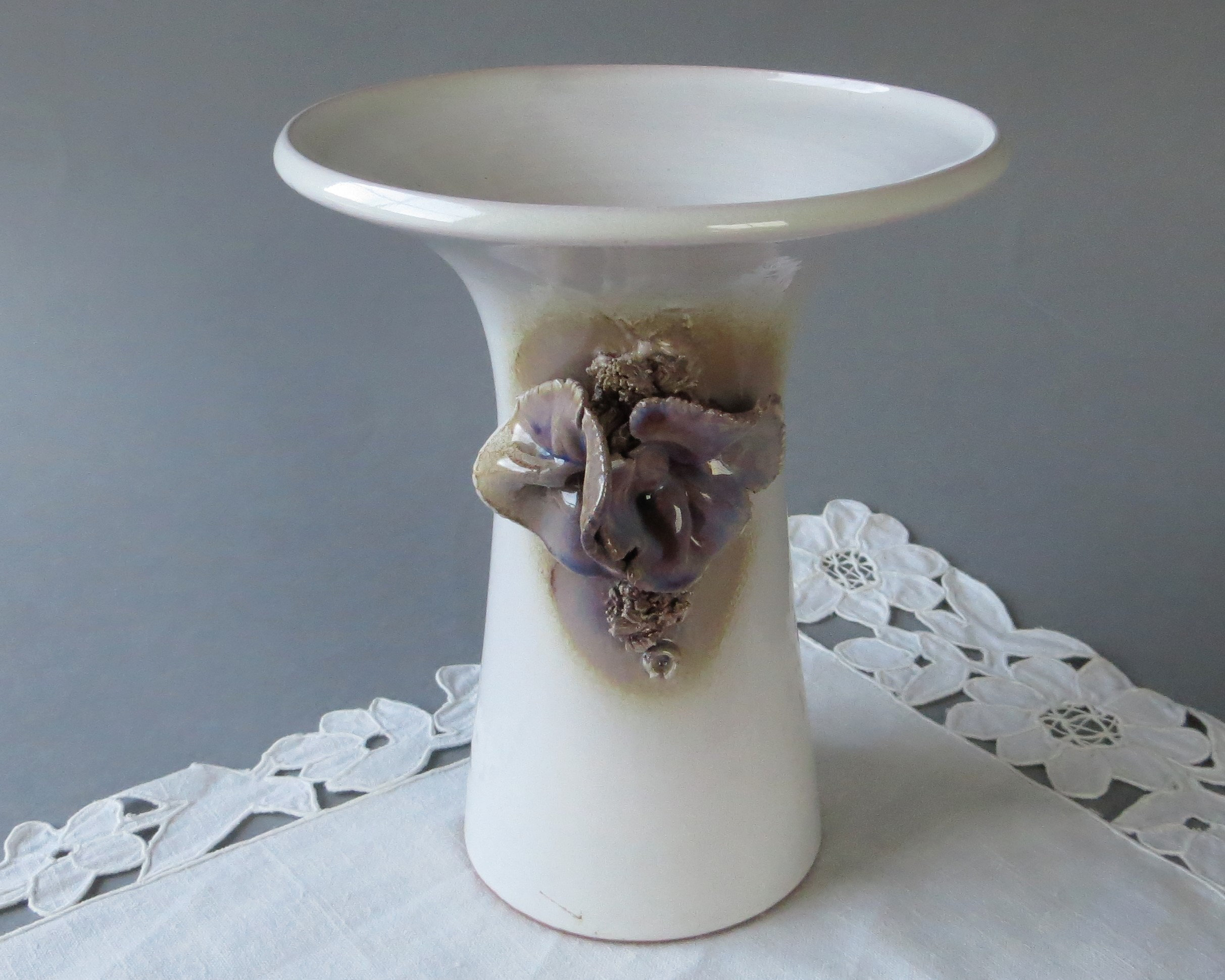 Vintage Ceramic Vase Floral Pottery Vase 3D Flower Vase Etsy