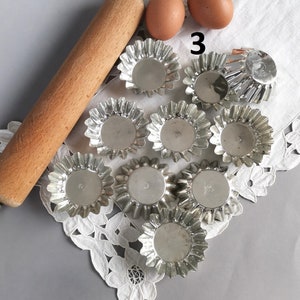 Vintage Cupcake Dosen Muffin Tart Dosen Mini Kuchenformen Formen Aluminium Backform Herz Rund Oval Schwedische Küche #3 LARGE ROUND - 6