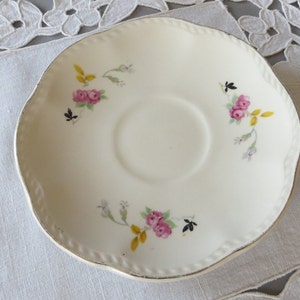 Upsala Ekeby Gefle Plate Porcelain Saucer Plate Swedish Tea Cup Saucer Floral Saucer Floral Plate Scandinavian Porcelain