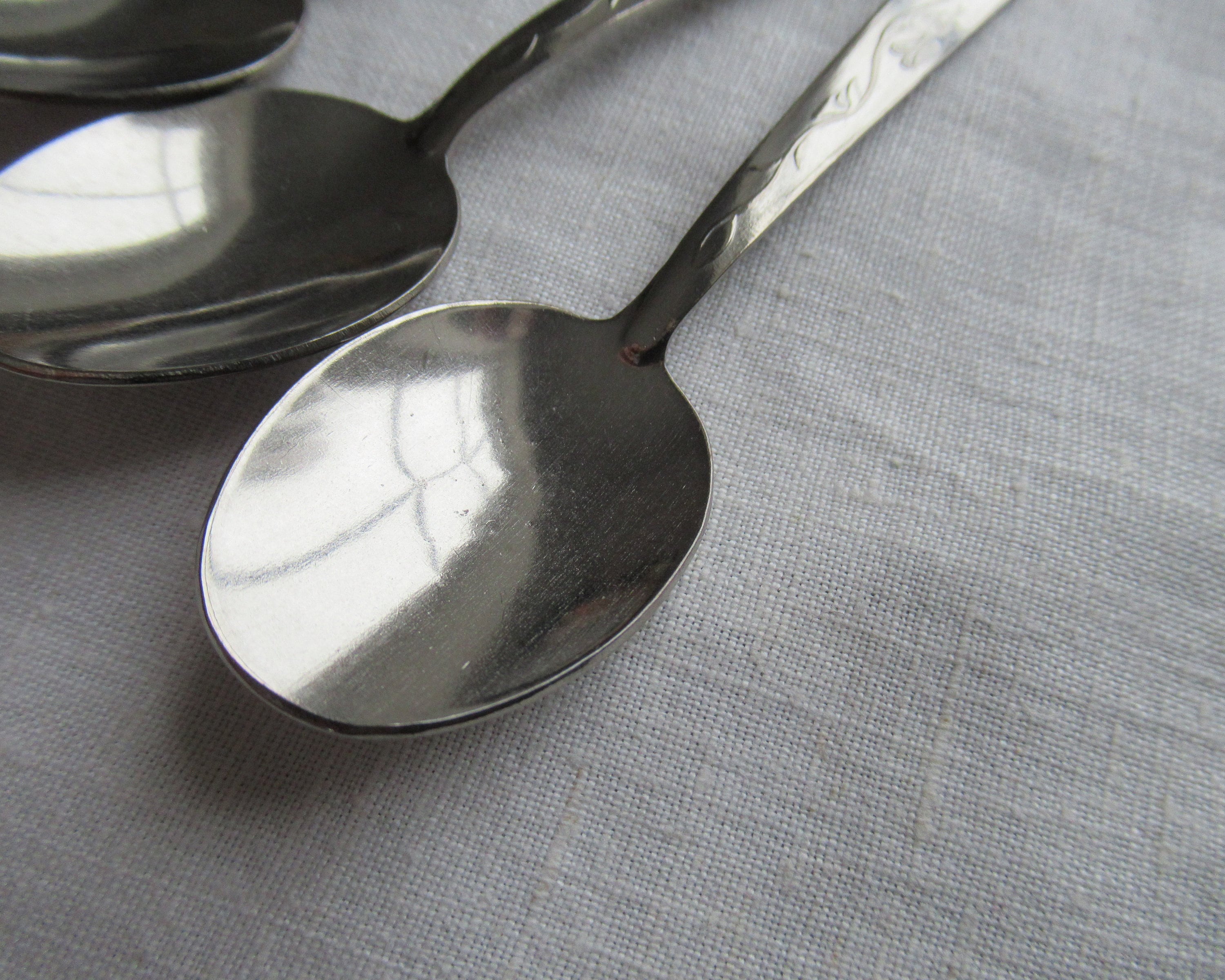 Vintage Coffee Spoons Stainless Steel Coffee Spoon Set of 5 Etsy