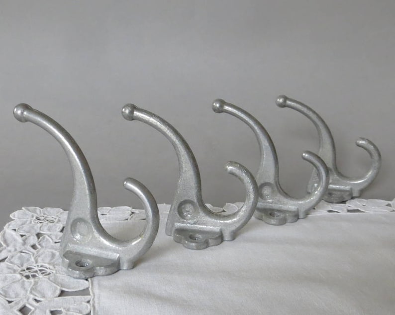 Vintage Industrial Hooks Aluminum Hanging Hooks Vintage Etsy