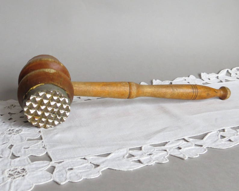 Antique Meat Mallet Wood Meat Hammer Wooden Mallet Steak Hammer Kitchen Tool