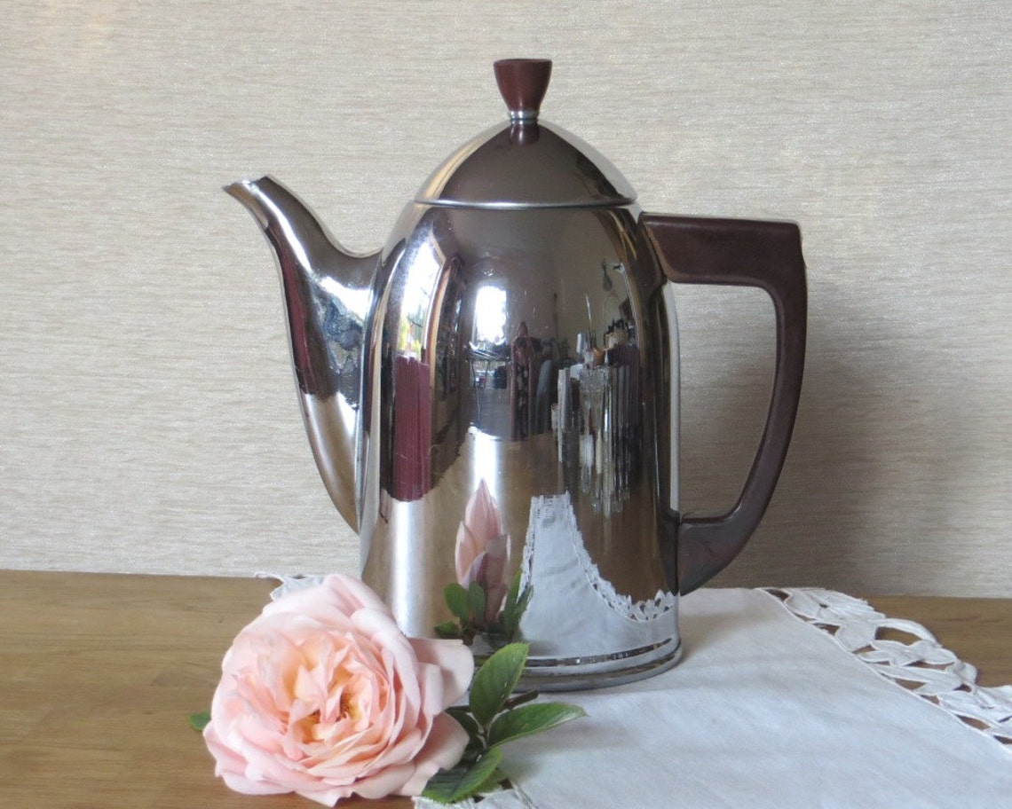 Vintage Coffee Pot Stainless Steel Coffee Pot Soviet Vintage Etsy