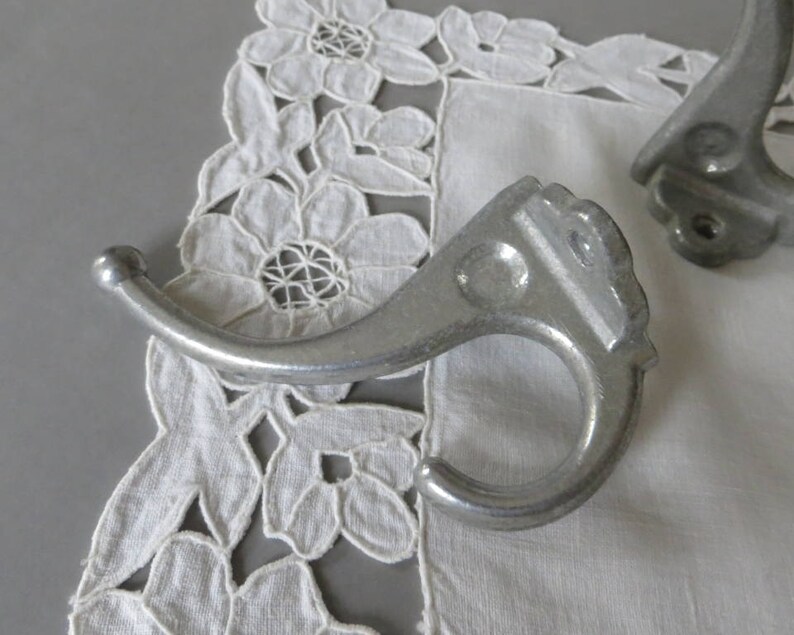 Vintage Industrial Hooks Aluminum Hanging Hooks Vintage Etsy