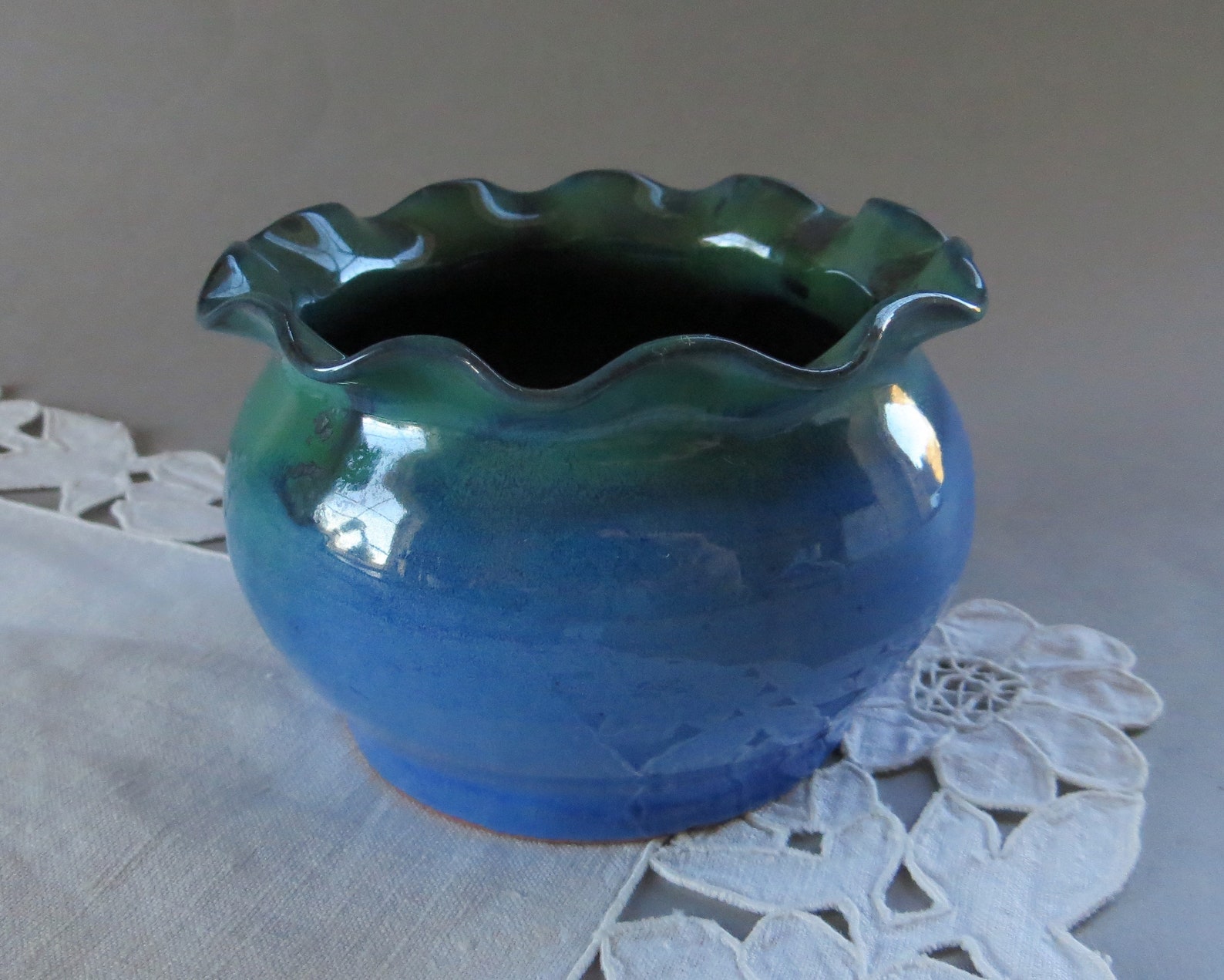 Vintage Blue Vase Ceramic Vase Pottery Vase Flower Vase Blue Etsy