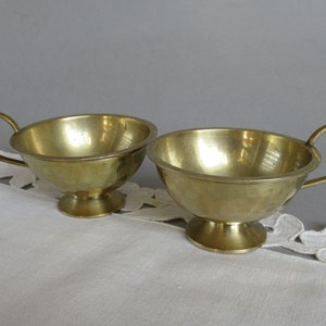 Vintage Brass Espresso Cups Coffee Cup set of 2 Hammered Brass Mug