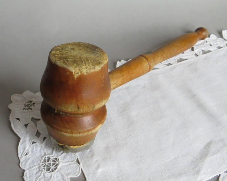 Antique Meat Mallet Wood Meat Hammer Wooden Mallet Steak Hammer Kitchen Tool