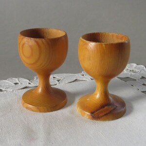 Vintage Wooden Glasses Vodka Glasses Shot Glasses Set of 2 Carved Wood Glasses Decorative Barware