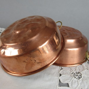Vintage Copper Mold Set of 2 Jello Mold Baking Mold Cake Pan Crab Pattern Kitchen Wall Decor Old Dutch Design Copper Kitchenware #2