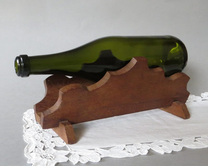 Vintage Wine Bottle Holder Wooden Bottle Holder Wine Rack Etsy