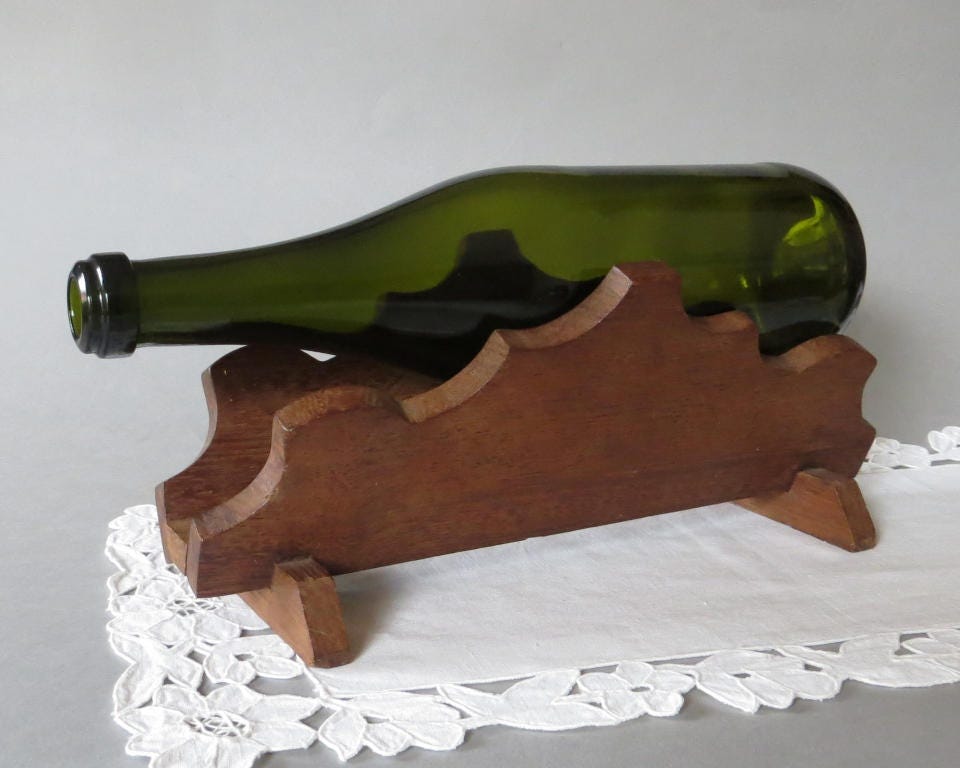 Vintage Wine Bottle Holder Wooden Bottle Holder Wine Rack Etsy