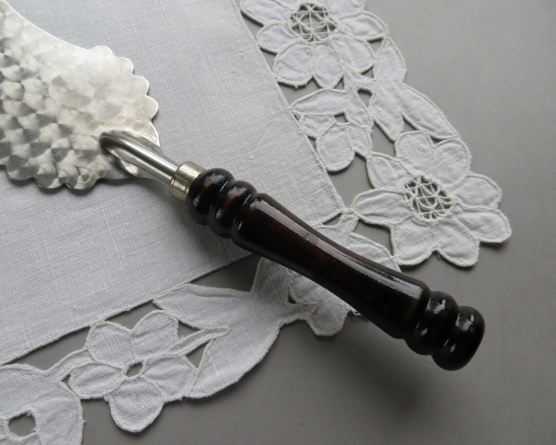 Vintage UNUSED Cake Server Wooden Handle Cake Knife Pie Server Etsy
