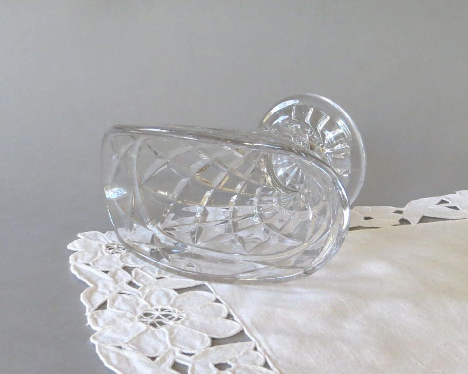 Vintage Glass Napkin Holder Crystal Napkin Holder Glass Table Etsy