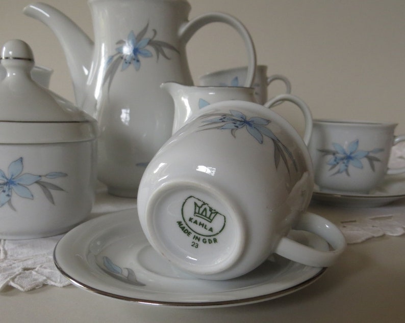 Vintage Kahla Coffee Set Espresso Set Tea Set Floral Porcelain Etsy