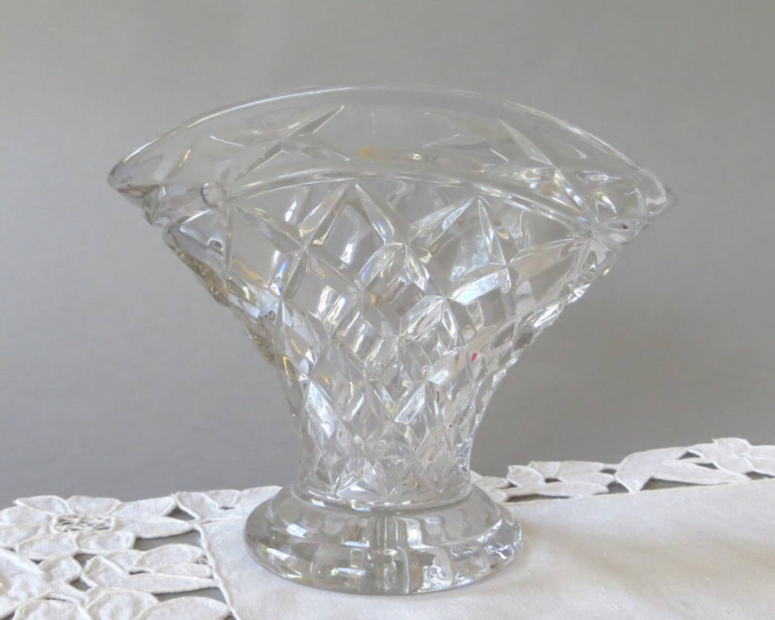 Vintage Glass Napkin Holder Crystal Napkin Holder Glass Table Etsy