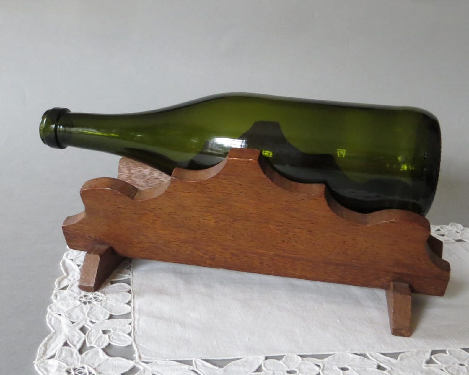 Vintage Wine Bottle Holder Wooden Bottle Holder Wine Rack Etsy