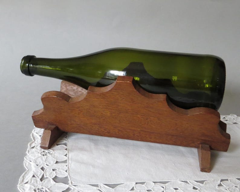 Vintage Wine Bottle Holder Wooden Bottle Holder Wine Rack Etsy