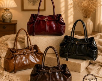 Torba typu tote w stylu koreańskim o dużej pojemności dla kobiet, torba na ramię ze skóry PU w stylu vintage, miękka torebka do pracy, torebka do biura, elegancka torba
