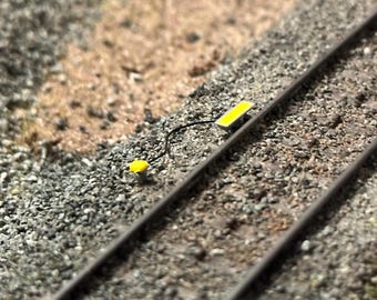 Track magnet with connection box h0 1:87 6 pieces model making