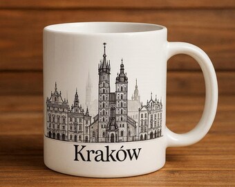 Cracow Minimalist Mug - Poland Travel Coffee Cup