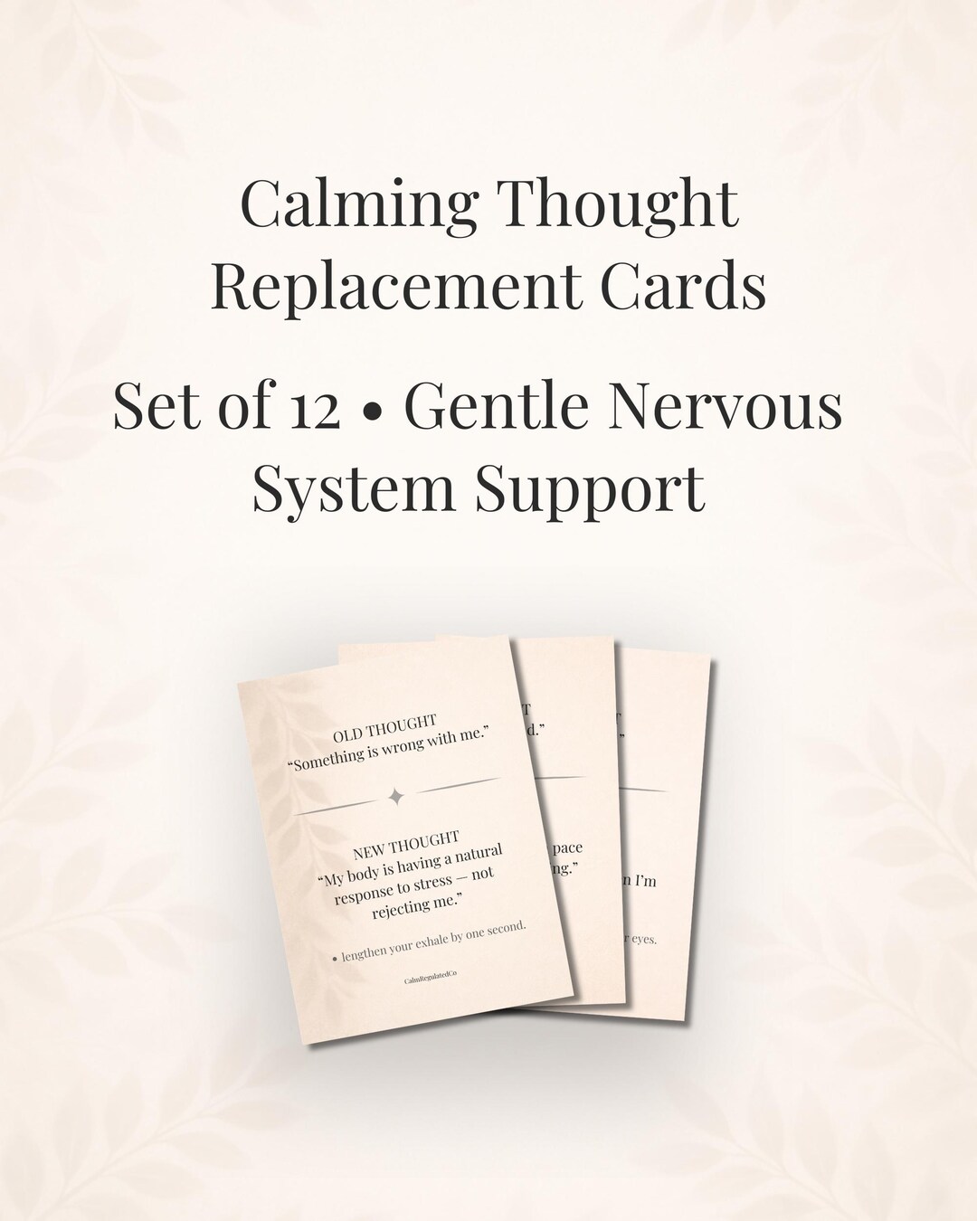 Reframe Cards Thought Softening Cards (12) — Gentle Support for Anxiety, Overthinking ...