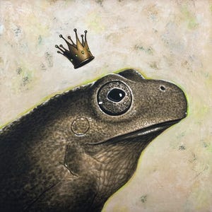 FROG PRINCE Art Print, Whimsical Frog with a Crown Art Print, Perfect Gift for Frog Lovers, Fun Frog Print