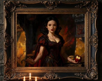 Dark Princess — Gothic Fantasy Portrait Print | Moody Fairy Tale Wall Art | Dark Cottagecore Decor