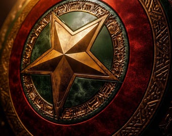 African Star Shield Art Print | Tribal Geometric Symbol | Luxury Cultural Wall Decor