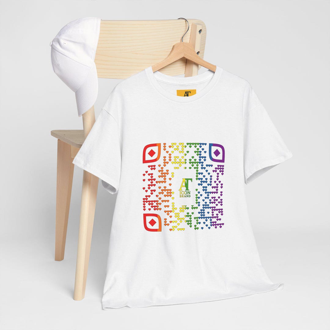 Qr Code Raimbow Rainbow QR Code Tee | Scannable Pixel Art T-shirt | LGBTQ - Etsy