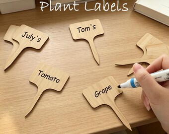 Bamboo Plant Labels, Wooden Garden Markers, Eco-Friendly Seedling Tags, T-Type Nursery Tags, Plant Name Tags