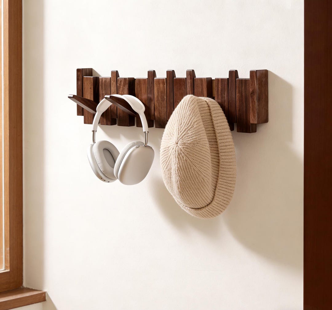 Musical Piano Key Wall Coat Rack | Folding Minimalist Coat Rack - Solid ...