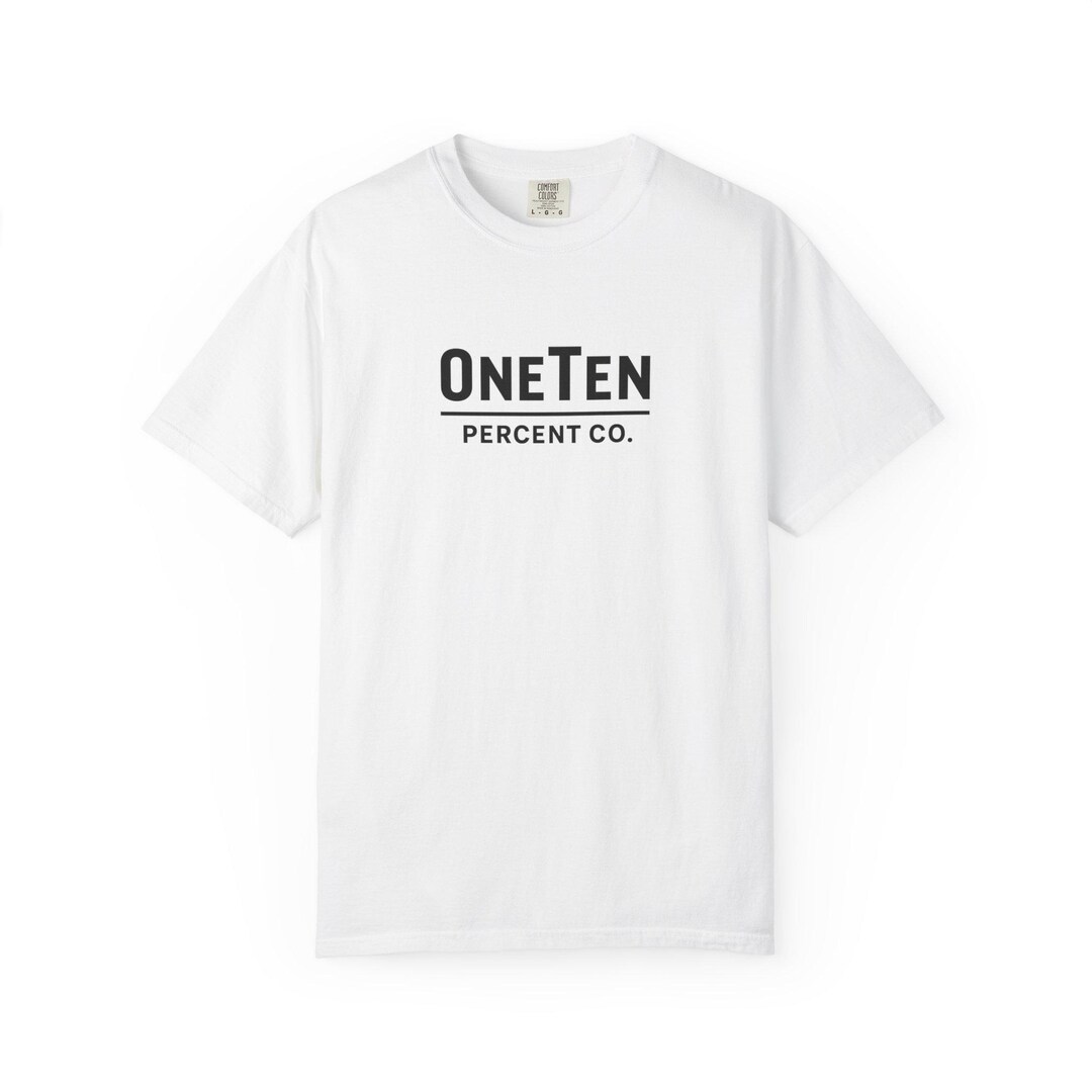 Oneten Percent Co. Logo T-shirt | Minimal Logo Tee, White Graphic Shirt ...