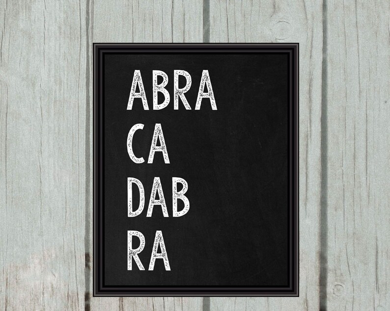 Abracadabra Printable Halloween Printable Halloween Wall - Etsy