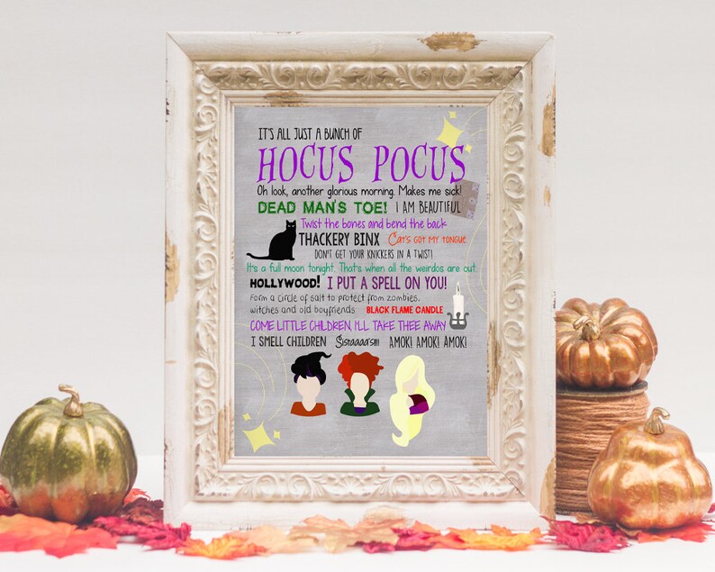hocus pocus movie quotes hocus pocus halloween printable etsy